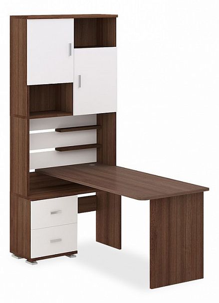 Стол компьютерный Домино СР-720/160 Белый/Шамони левый - Вид 1