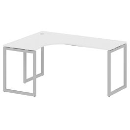 Metal System Quattro Стол криволинейный левый на О-образном м/к 40БО.СА-4 (L) Белый/Серый металл 1600*1200*750 - Фото предпросмотра