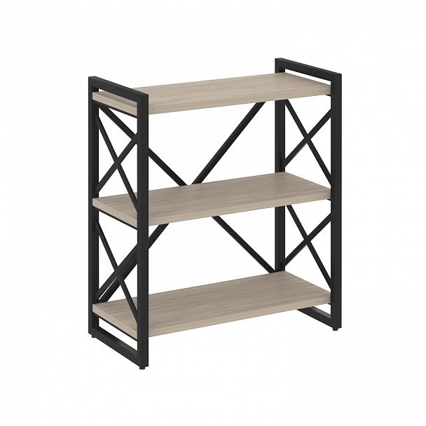 Стеллаж на опорах "Loft" VR.L-MST.O-3.8 дуб аттик/черный - Вид 1