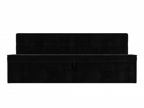 Кухонный диван Техас (полностью велюр черный) - Вид 2