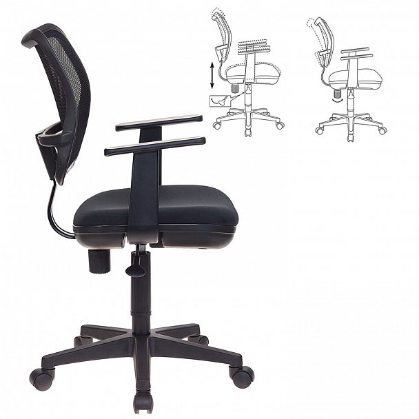 Кресло CH-797AXSN, с подлокотниками, черное, CH-797AXSN/26-2 - Вид 4