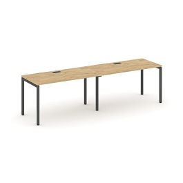 Стайл Проджект Рабочая станция 1 сторон. SN-4P.ORS-003 Тиквуд Светлый/Металл Антрацит 2760*600*750 - Фото предпросмотра