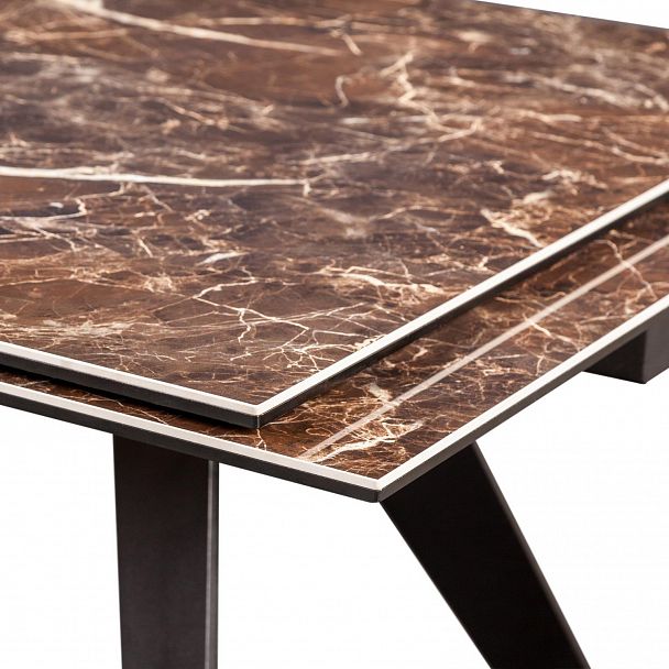 Стол раскладной Grant (160+80), мрамор испанская керамика черный - Вид 5