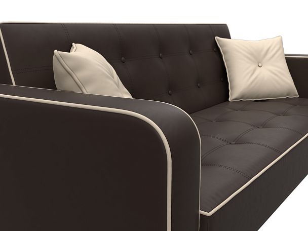 Диван-книжка Тур Экокожа\Велюр коричневый - Вид 4