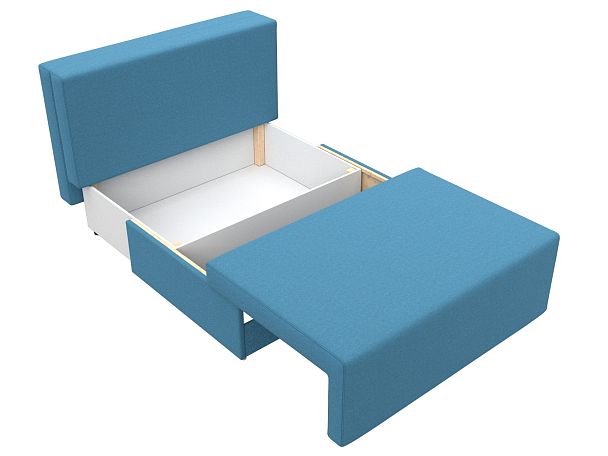 Диван прямой Лагуна Рогожка голубой - Вид 7