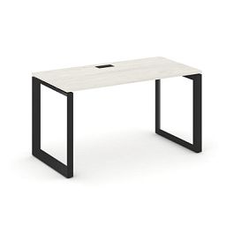 Style Project Next Стол письменный SN-59O.SP-001 Дуб Наварра/Металл Черный/Черный Заглушка 980*600*750 - Фото предпросмотра