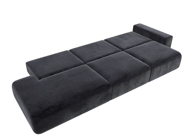 Диван прямой Лига-036 НПБ Модерн Лонг подлокотник справа Велюр серый - Вид 10