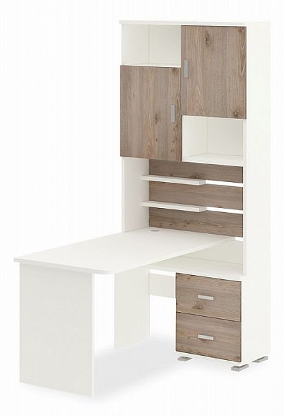 Стол компьютерный Домино СР-720/140 Белый/Нельсон правый - Вид 1
