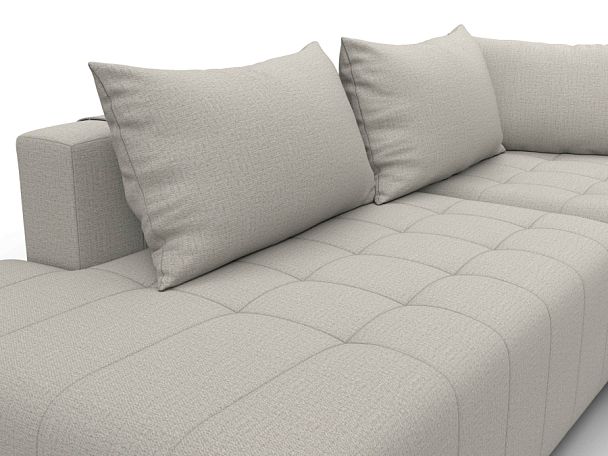 Диван угловой Лига-103 НПБ угол правый Рогожка бежевый - Вид 4