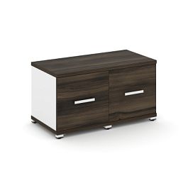 Concept Шкаф 2 узкие секции, 1 ниша CN.STU-123 W Дуб Мали/Белый Бриллиант/Металл Белый 836*420*450 - Фото предпросмотра