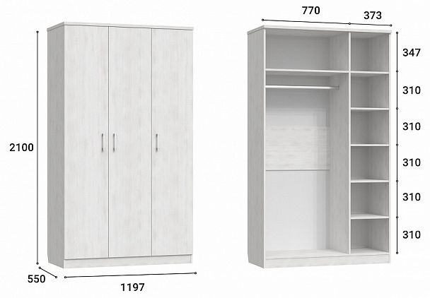 Шкаф платяной Виктория ВИ-09 - Вид 6