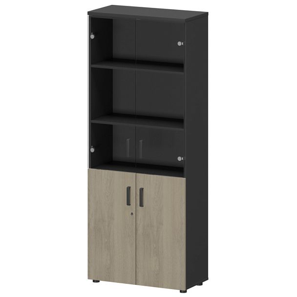 Шкаф СМШ-58ДС Тип1 Графит/Кронберг 792x380x1990 Смарт - Вид 1