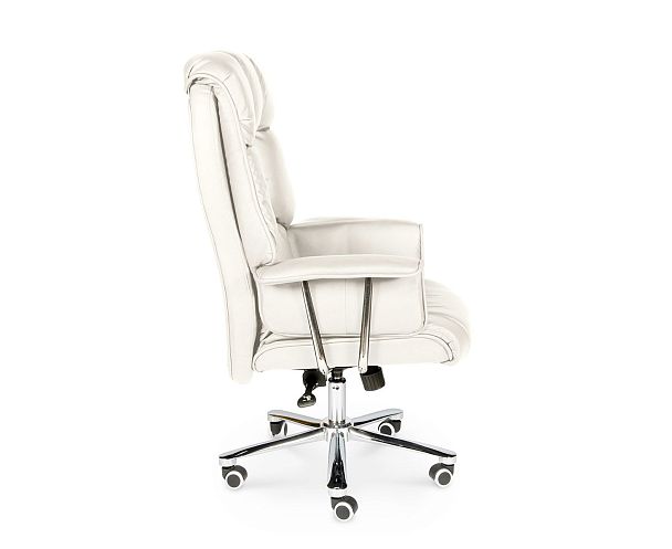 Кресло Президент / сталь + хром / слоновая кость экокожа - Вид 3