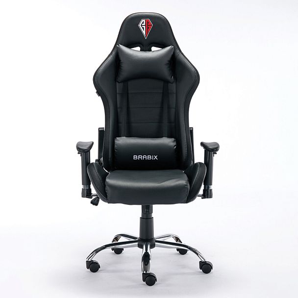 Кресло компьютерное BRABIX "Lumen GM-150 RGB", подсветка, две подушки, экокожа, черное, 532801 - Вид 4