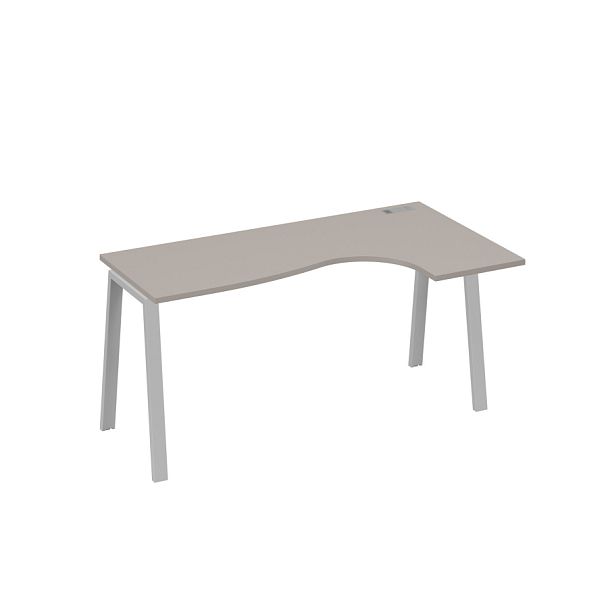 Стол эргономичный правый "Классика" на металлокаркасе TRE A4 А4 Б3 036 БП мокко премиум / металлокаркас серый - Вид 1