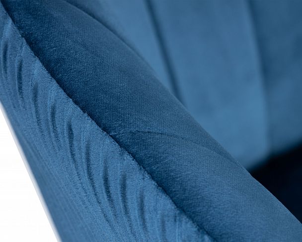 Кресло дизайнерское DOBRIN EDISON BLACK (синий велюр (1922-20)) - Вид 8