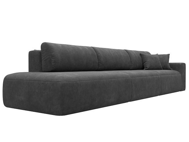 Диван прямой Лига-036 НПБ Модерн Лонг подлокотник справа Велюр серый - Вид 3