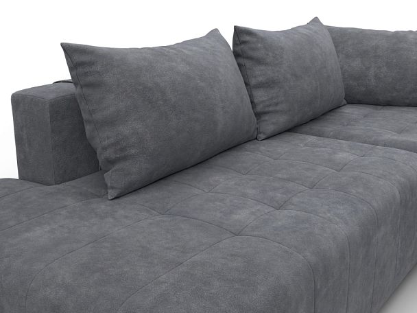 Диван угловой Лига-103 НПБ угол правый Велюр серый - Вид 4