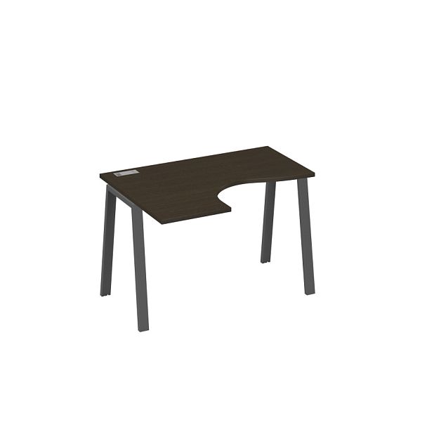 Стол эргономичный левый "Классика" на металлокаркасе TRE A4 А4 Б3 031 БП венге / металлокаркас антрацит - Вид 1