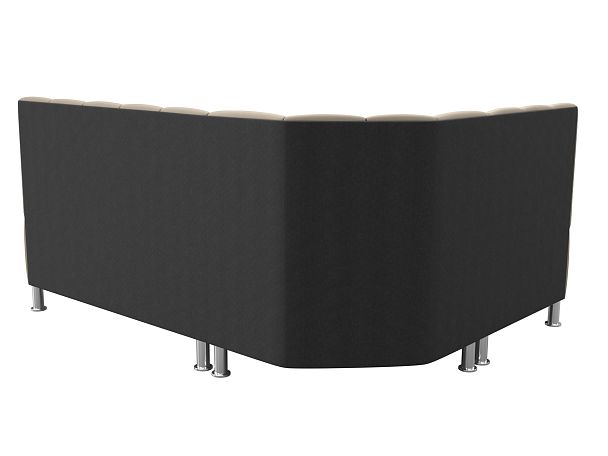 Кухонный угловой диван Кантри левый (полностью экокожа бежевая) - Вид 7