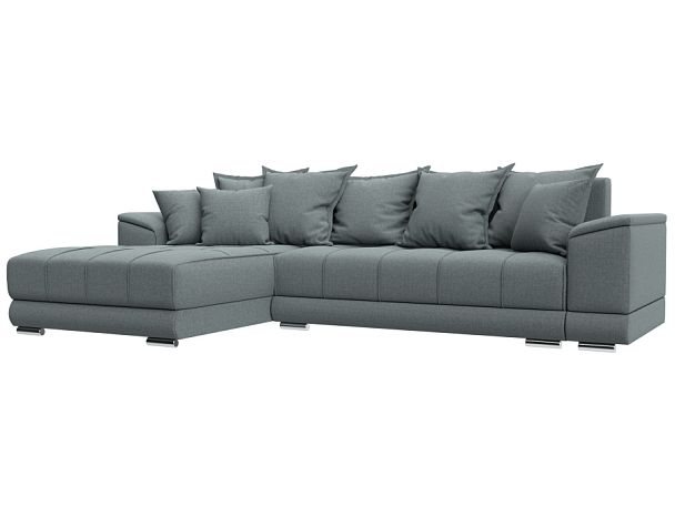 Диван угловой НордСтар левый угол Рогожка серый - Вид 1