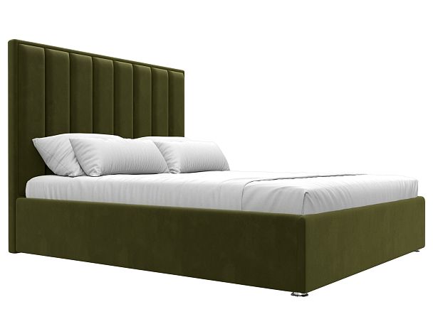 Интерьерная кровать Афродита 160 (полностью микровельвет зеленый) - Вид 3