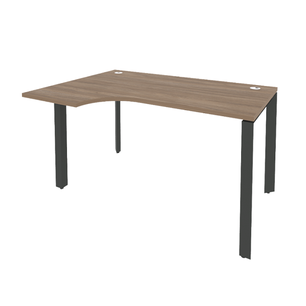 Onix Стол эргономичный левый на П-образном м/к O.MP-SA-2 (L) Дуб аризона/Антрацит металл 1380*980*750 (720/460) - Вид 1