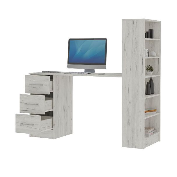 Гранд стол письменный (1,450 х1,350х0,502) дуб крафт белый - Вид 2