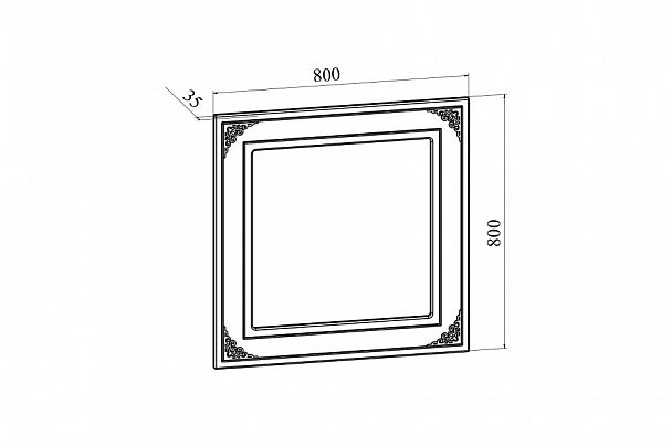 Зеркало настенное Ассоль АС-44 - Вид 3