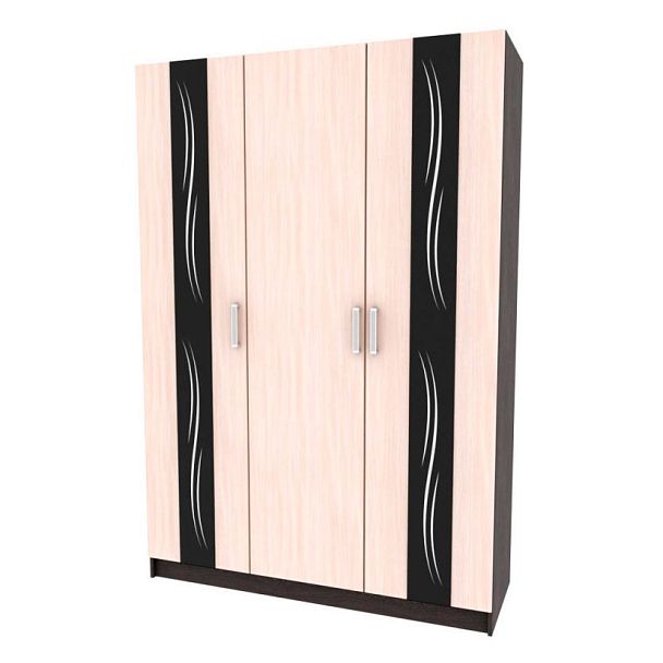 Эрика шкаф 3х ств (1500*2200*550) венге/дуб молочный - Вид 1