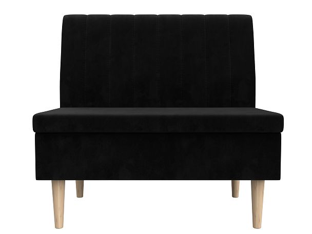 Диван прямой Мини Велюр черный - Вид 2