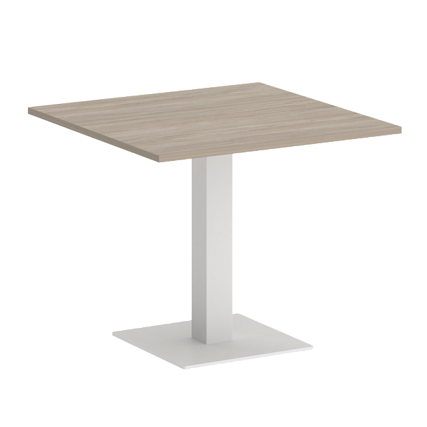 Home Office Стол квадратный VR.SP-5-90.2 Дуб аттик/Белый металл 900*900*753 - Вид 1