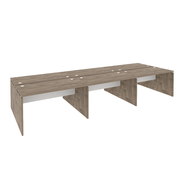 Onix Рабочая станция O.D.RS-6.3.7 Тиквуд темный/Белый бриллиант 4140*1475*750 - Вид 1