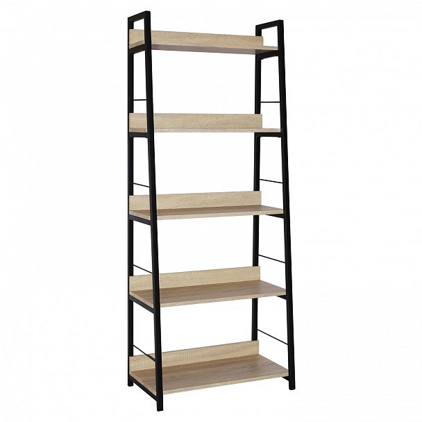 Стеллаж на металлокаркасе BRABIX "LOFT SH-003", 600х350х1500 мм, 5 полок, цвет дуб натуральный, 641236 - Вид 3