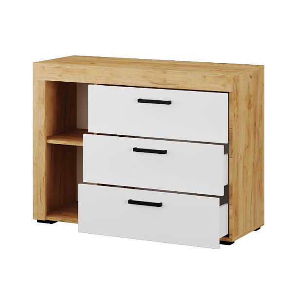 Комод Адель (820х1100х425) дуб крафт золотой/белый - Вид 2