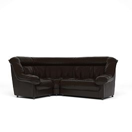 Диван угловой 1У2 Эдельвейс Ed/1y2 экокожа темно-коричневая CN1113 - Фото предпросмотра