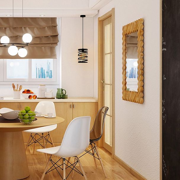 Зеркало настенное Дубовые планки V20083 - Вид 2