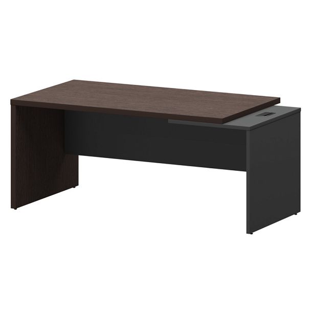 Стол руководителя правый KZ-18R Дуб венге/Графит 1800x900x750 Кортез - Вид 1