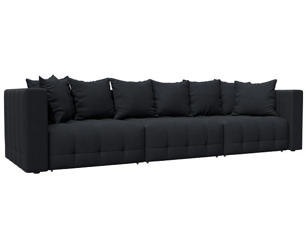 Диван прямой Лига-052 НПБ Лонг Замша серый - Вид 1