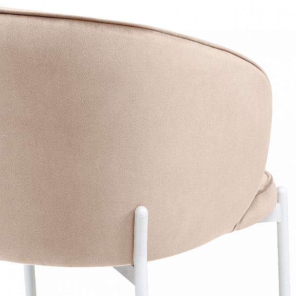 Стул кухонный Миэль кремовый велюр/белый - Вид 9