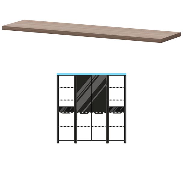 Топ КТ-76.38 Темный шимо 1790x441x38 Акцент - Вид 1