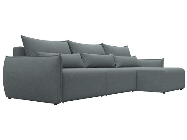 Диван угловой Лига-051 НПБ Лонг угол универсальный Рогожка серый - Вид 3