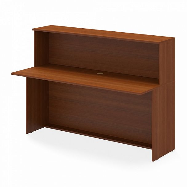 Стойка-ресепшн "Система-M" ПК-УНФО-СКР160х70-В1-35 миланский орех светлый - Вид 1