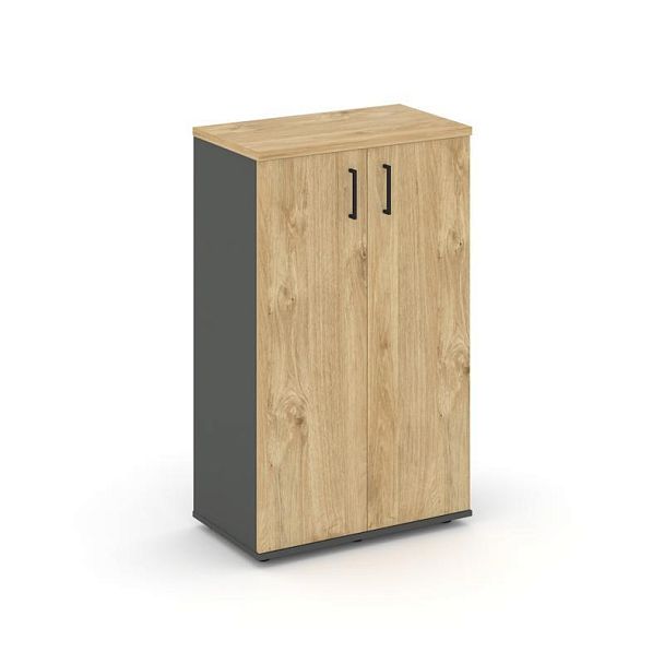 Стайл Проджект Тумба опорная/приставная SN.TOP-061 Антрацит/Тиквуд Светлый/Черный Ручки 600*400*1150 - Вид 1