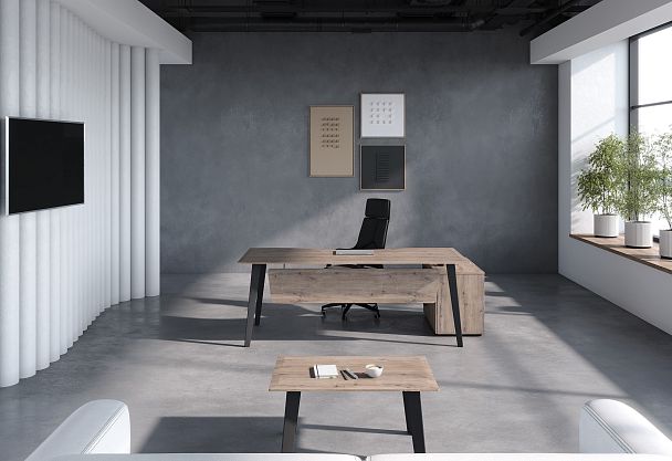 Шкаф с глухими дверьми и топом JLC 85.1 Дуб Каньон/Антрацит 856х452х814 JAY - Вид 3