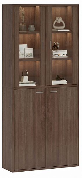 Шкаф-витрина Домино СУ(ш2в2)+2ФС+2ФГ Шамони - Вид 2