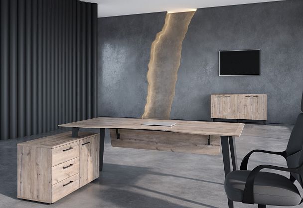 Фронтальная панель подвесная JDST 1530 Дуб Каньон/Антрацит 1500х18х300 JAY - Вид 8