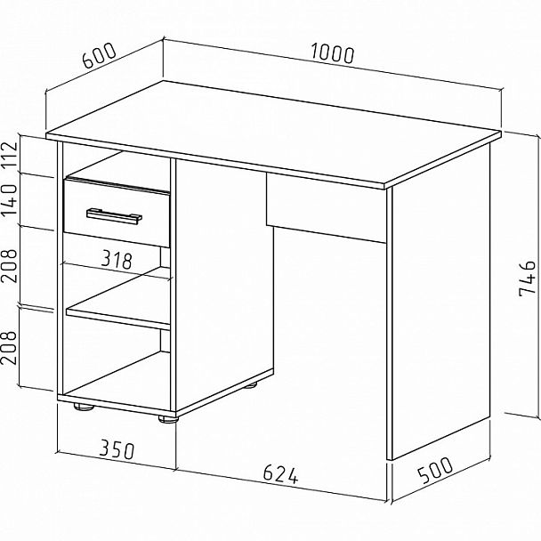 Стол письменный Остин-2 - Вид 2