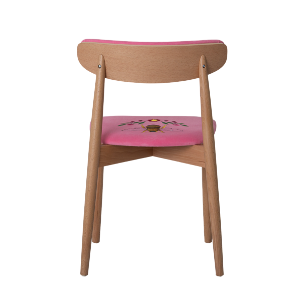 Стул Роквелл, вышивка Оса, велюр TEDDY 833, ножки бук, лак - Вид 6