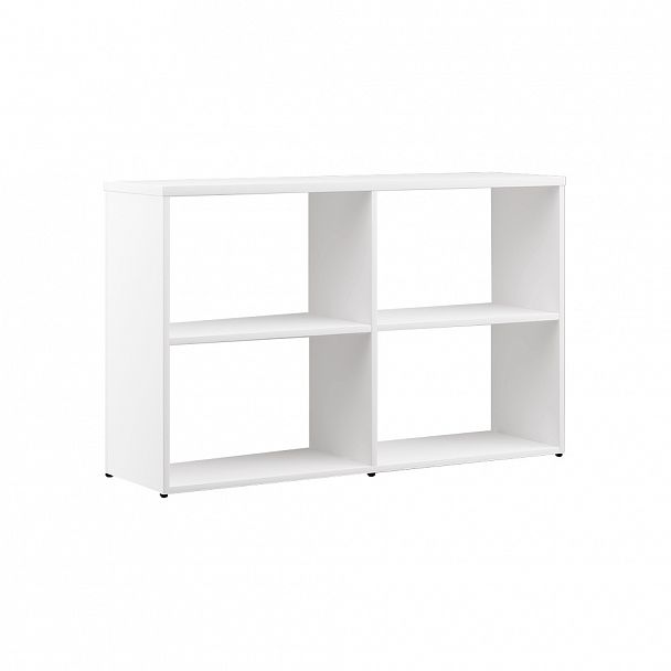 Стеллаж приставной Tess Wood 120x36x75 белый - Вид 1